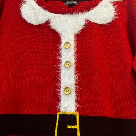 Mrs Claus Santa Ugly Christmas Red Sweater Dress w/detachable hat Size XL - Picture 4 of 11